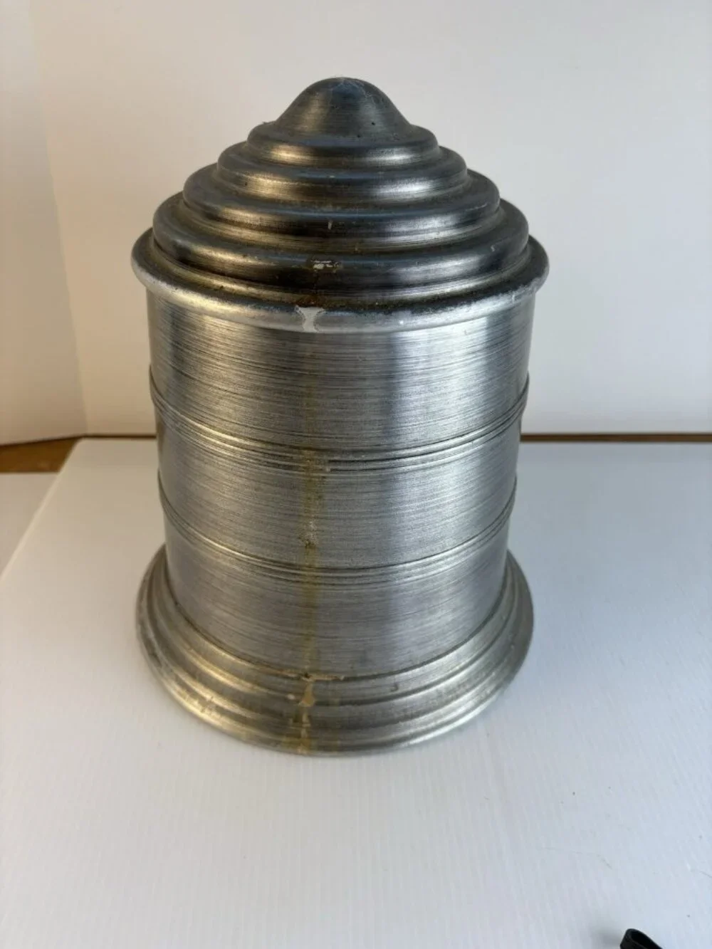 Vintage Pewtertone Pewter Aluminum Alloy Tankard Beer Stein Ice Bucket MCM